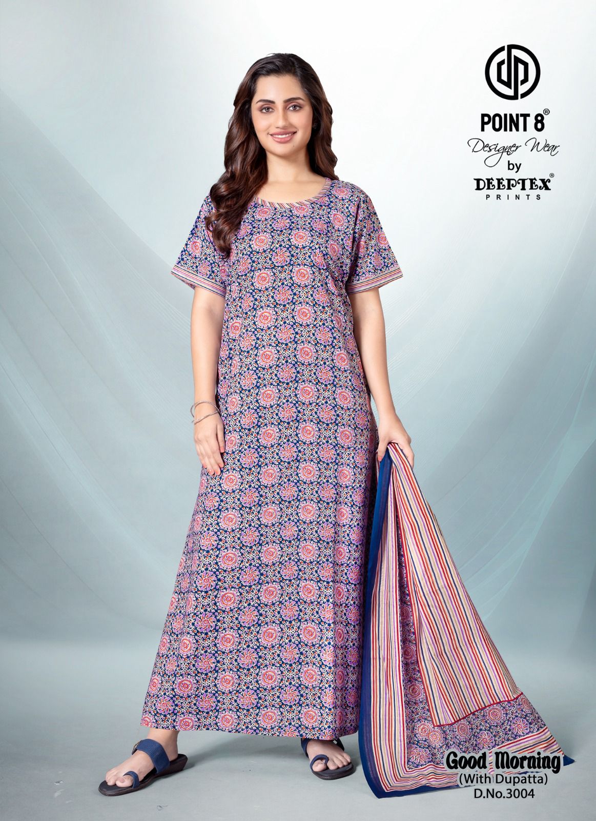 Good Morning Vol 2 By Deeptex Cotton Printed Wholesale Nighty With Dupatta In India